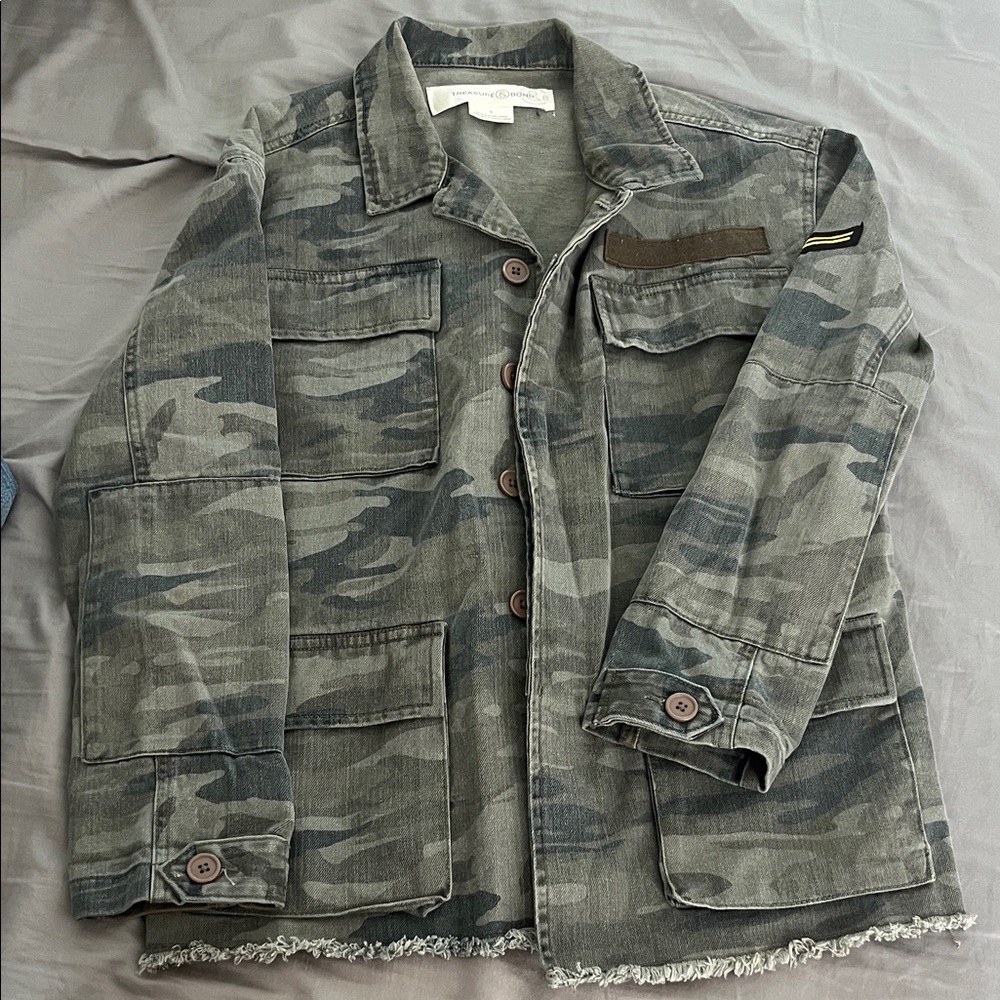 Treasure and Bond Camouflage Utility Jacket